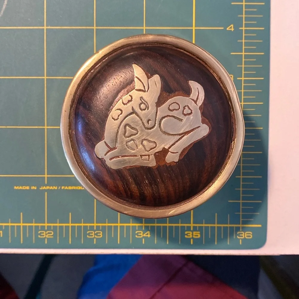 Brass And Wood Decorative Box
